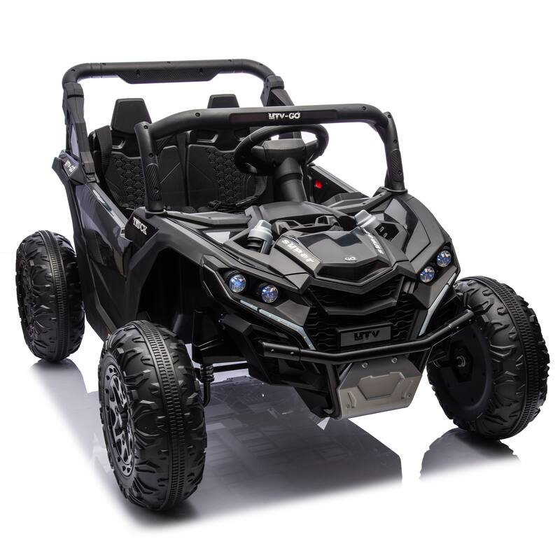24V 2-Seater Kids Ride On UTV W/Parents Remote Control,4-Wheel Suspension,Slow Start,Large wheel,Anti-collision bar,LED
