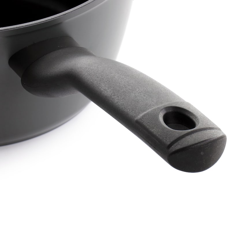 Oster Kingsway 2.6 Quart Aluminum Nonstick Saucepan in Black