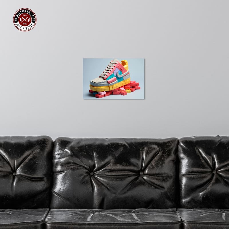 Notoriart Toy Sneaker Pastel Gallery Wrapped Sneaker 1 Piece Canvas Wall Art