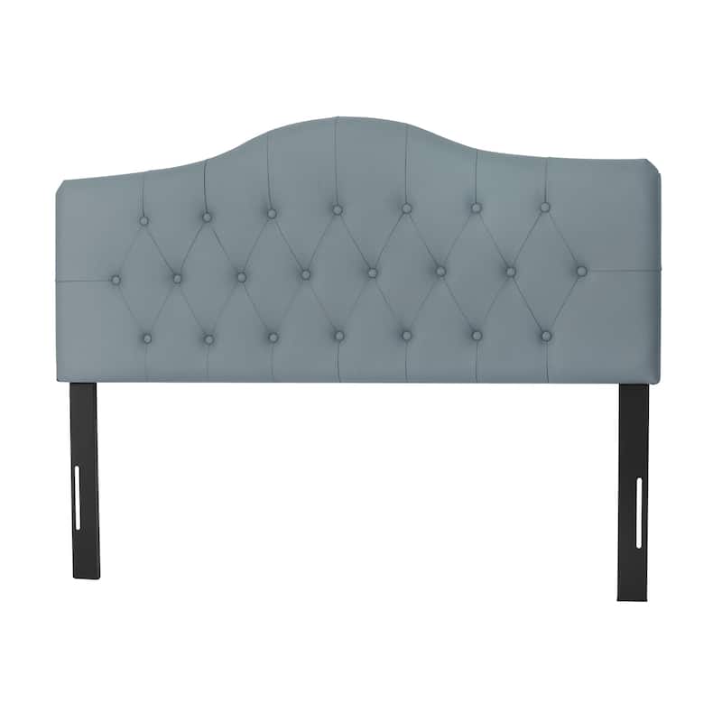 Adeco Camelback PU Leather Headboard Tufted Upholstered Headboard for Queen Bed