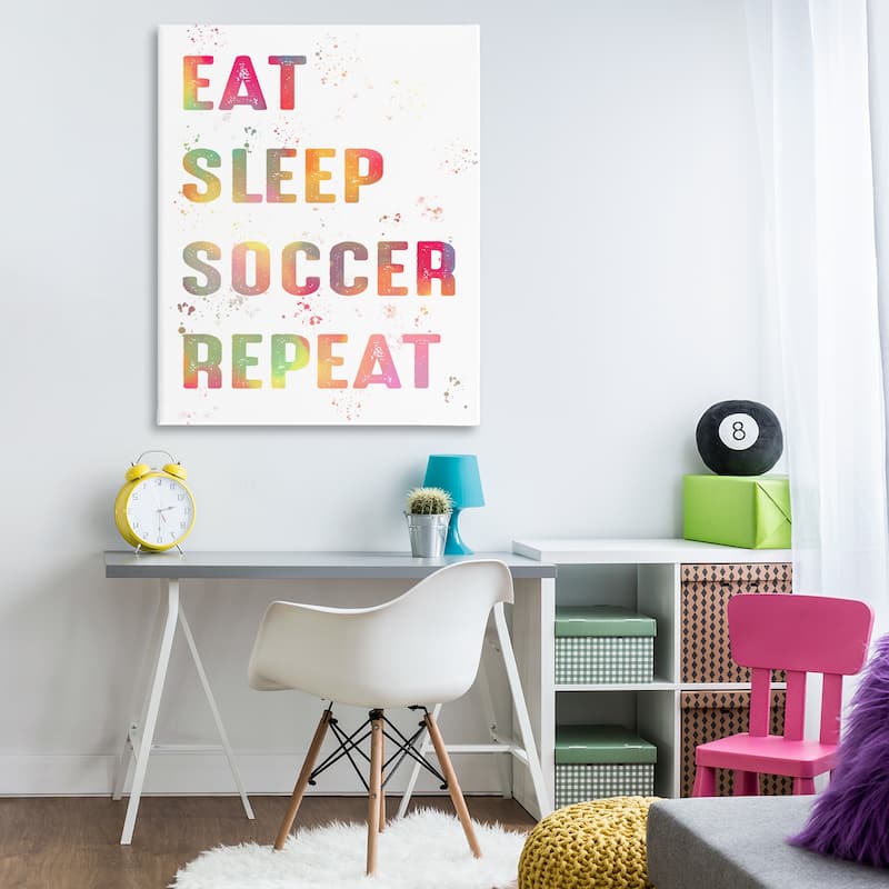 Stupell Pastel Soccer Motivation Canvas Wall Art Design By Marcus Prime