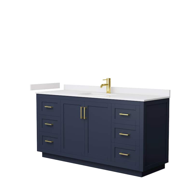 Miranda Single Vanity Set, Cultured Marble Top, No Mirror