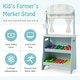 preview thumbnail 14 of 16, Gymax Kid's Farmers Market Stand Wooden Grocery Store Set w/ Cutting