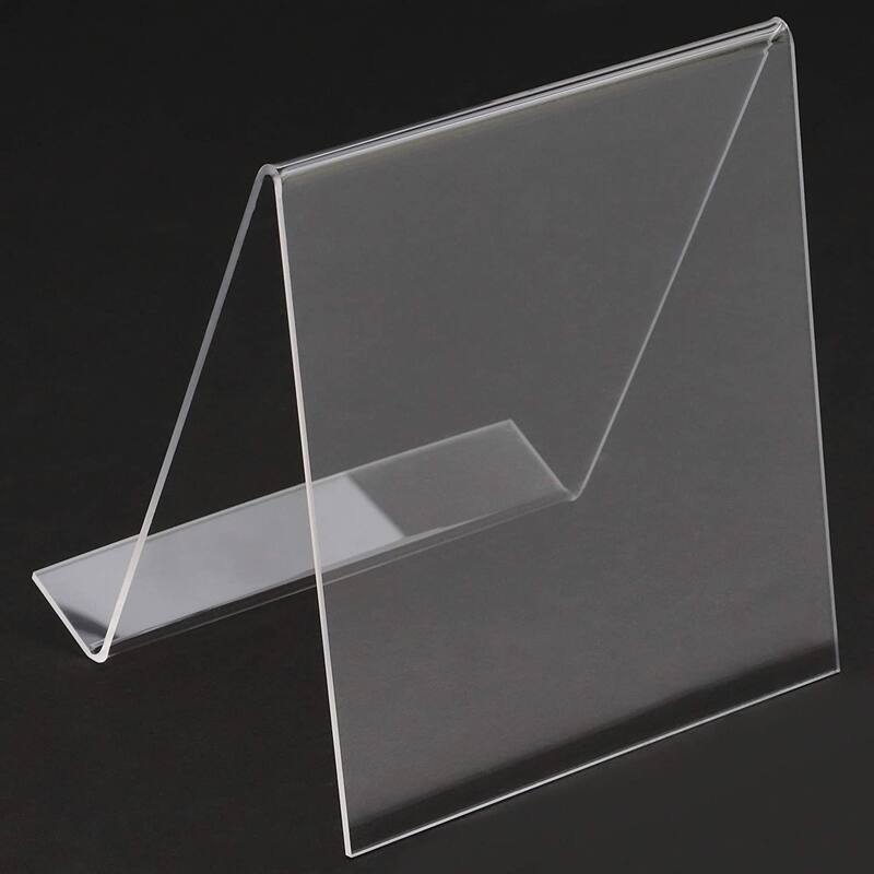 Juvale 6-Pack Acrylic Book Stands for Display, Clear Easel, Clear Book Stand, 4.5x5 in