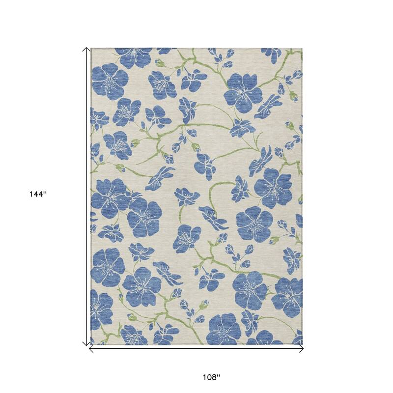 HomeRoots Floral Transitional Rectangle Outdoor Rug