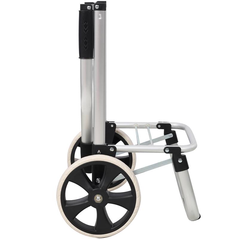 Shopping Trolley with Wheels, Trolley Black Foldable Shopping Cart, Removable Shopping Oxford Waterproof Bag