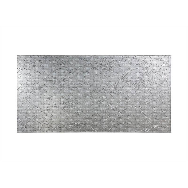 FASÄDE Nettle 4-foot x 8-foot PVC Wall Panel in Crosshatch Silver - Silver - 4 x 8