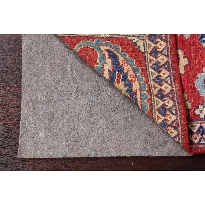 Vegetable Dye Geometric Paisley Super Kazak Area Rug Wool Hand-knotted - 2'10" x 5'0"