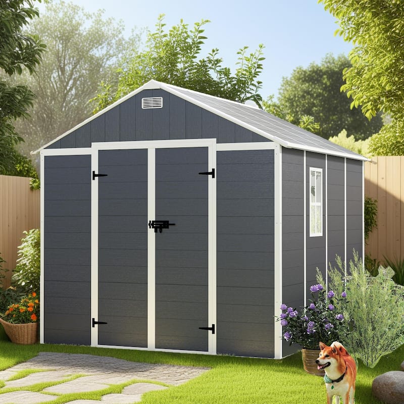 Outdoor Resin Storage Shed, High-Quality PP Material Shed