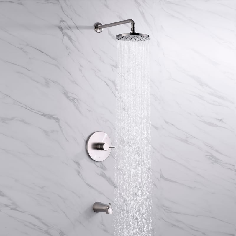 Luxier SS-C01 Single-Handle 1-Spray Tub and Shower Faucet with Valve