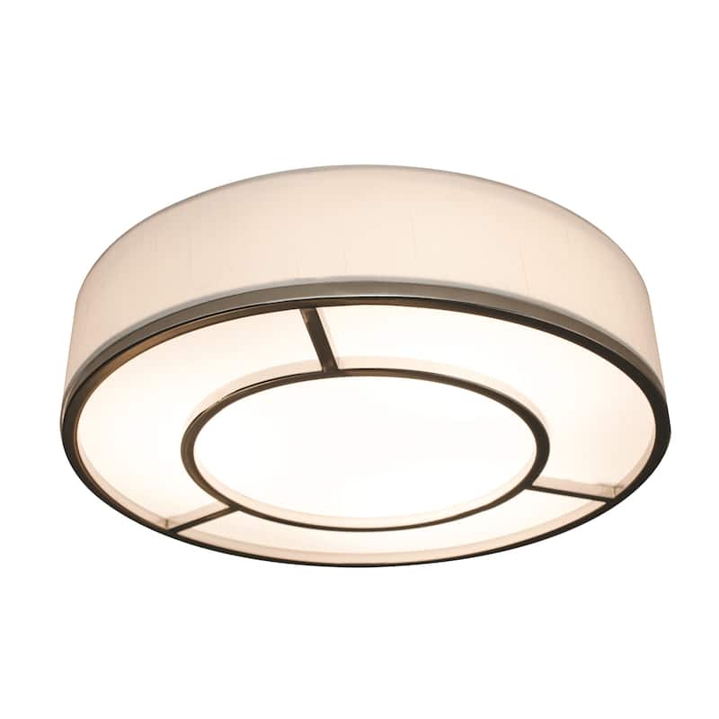 Carson Carrington Tift 16-inch Satin Nickel LED Flush Mount