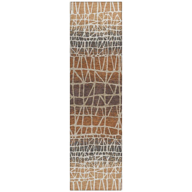 Machine Washable Indoor/ Outdoor Boho Global Chantille Rug
