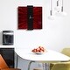 preview thumbnail 1 of 5, Statements2000 Metal Wall Clock Art Modern Red Black Decor Accent by Jon Allen - Lavish Mechanism - 24" x 24"