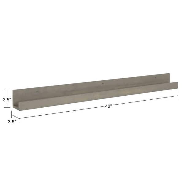 dimension image slide 0 of 3, Porch & Den Bear Wood Holder Ledge Floating Wall Shelf