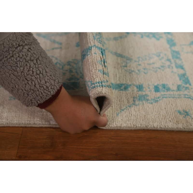 Vegetable Dye Oriental Oushak Turkish Rug Hand-knotted Wool Carpet - 2'0" x 3'10"