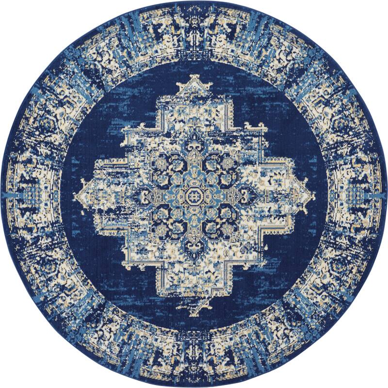 Nourison Grafix Distressed Vintage Medallion Area Rug