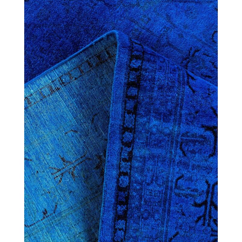 Fine Vibrance One-of-a-Kind Hand-Knotted Area Rug - Blue, 5' 5" x 8' 0" - 5' 5" x 8' 0"