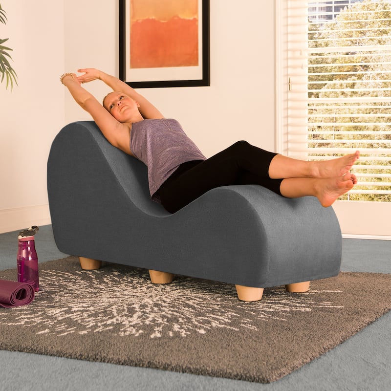 Avana Yoga Chaise Lounge w/ Maple Wood Feet