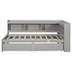 preview thumbnail 7 of 16, Twin Size Platform Bed Daybed with L-Shaped Bookcases and Drawers