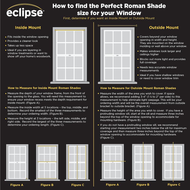 Eclipse Kendall Cordless Blackout Roman Shade