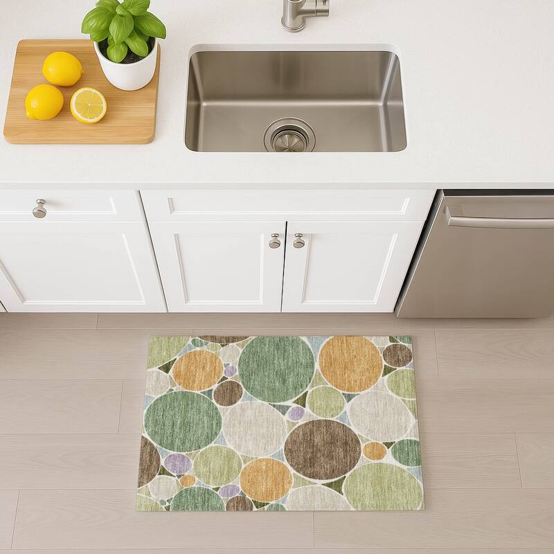 Machine Washable Indoor/ Outdoor Contemporary Rowan Chantille Rug