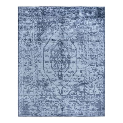 Modern One-of-a-Kind Hand-Knotted Area Rug - White, 8' 3" x 10' 6" - 8' 3" x 10' 6"