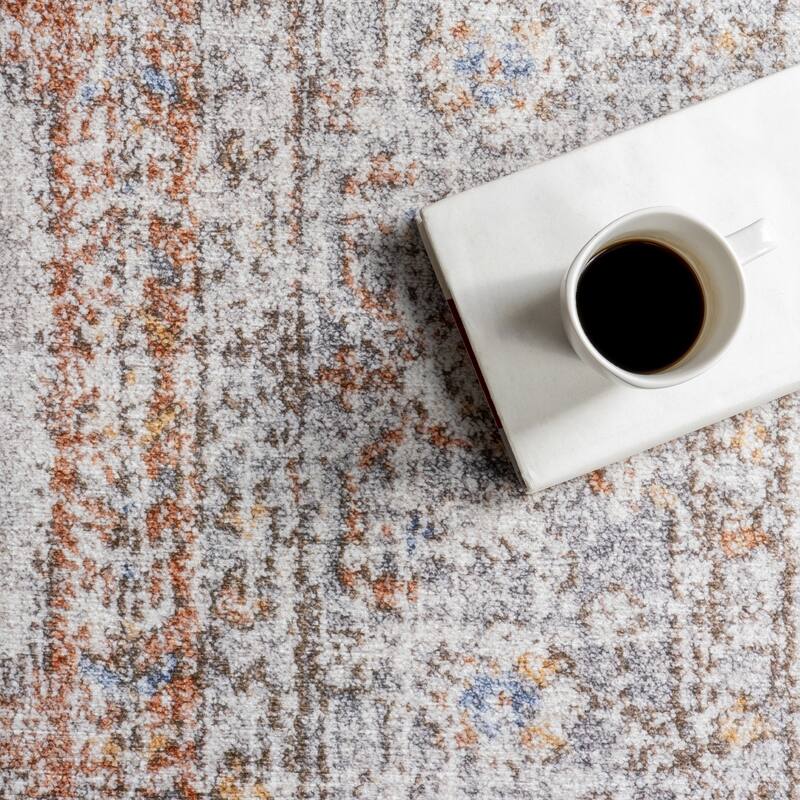 Nuloom Iana Medallion SplashGuard Machine Washable Area Rug