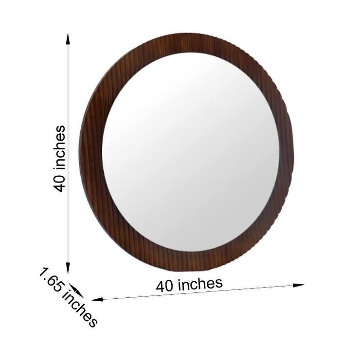 Round LED Colorful RGB Decorative Wall Mirror - 40'' H X 40'' W X 1.65'' D