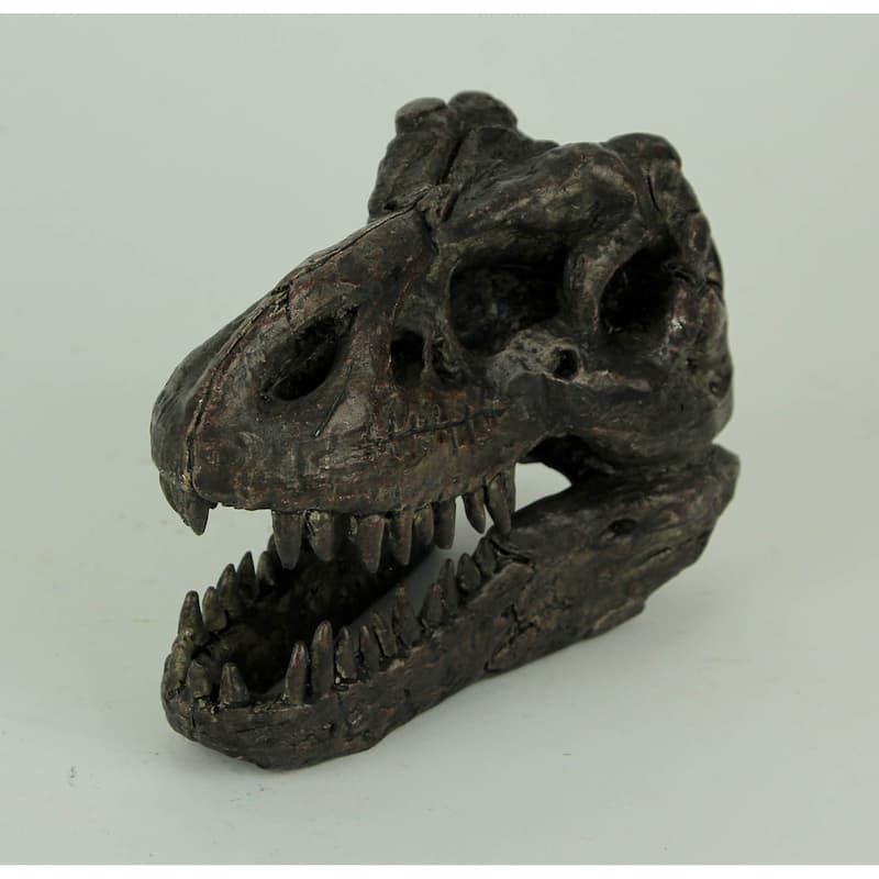 Tyrannosaurus Rex Dinosaur Head Fossil Statue Small - 4 X 5.75 X 3 inches