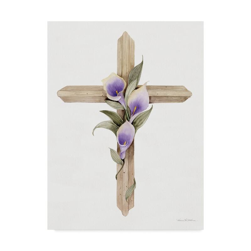 Kathleen Parr Mckenna 'Easter Blessing Cross Ii' Canvas Art