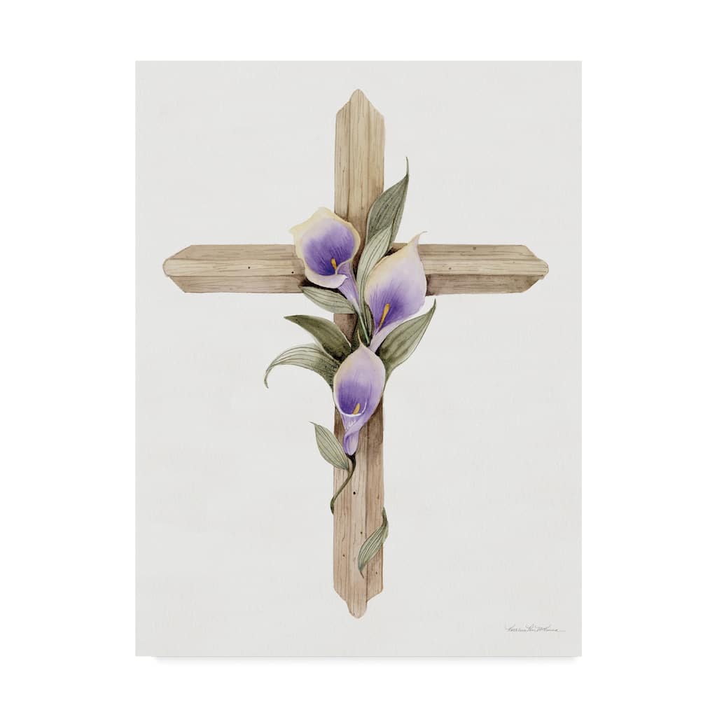 Kathleen Parr Mckenna 'Easter Blessing Cross Ii' Canvas Art