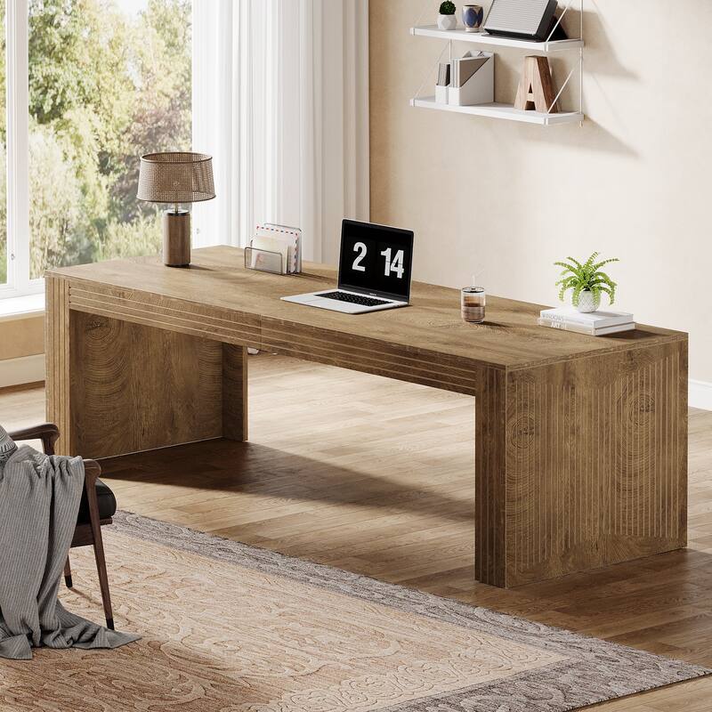 79 Inch Extra Long Desk, Two Person Desk Double Desk for Home Office