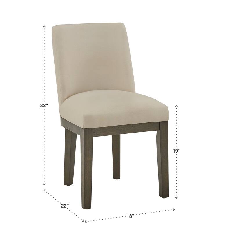 Tromso Weathered Grey Finish Fabric Dining Chair (Set of 2) by iNSPIRE Q Modern