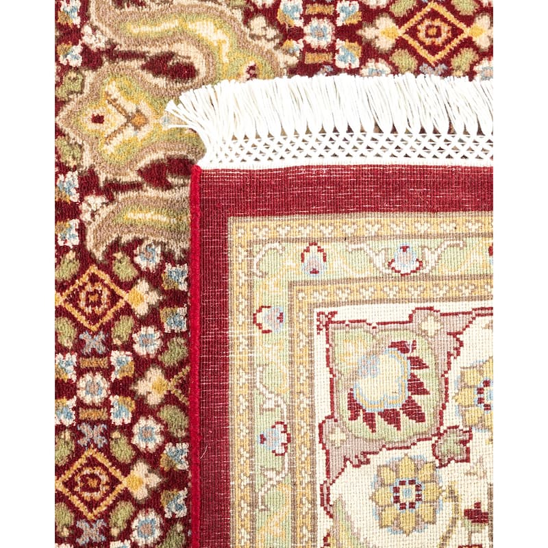 Overton Hand Knotted Wool Vintage Inspired Traditional Mogul Red Area Rug - 5 X 8