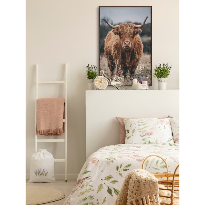 Hairy Coos Floater Framed Print on Canvas
