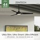preview thumbnail 52 of 71, Hunter ZenTech Indoor / Outdoor 3-Blade Smart Ceiling Fan w/ LED Light and Handheld Remote