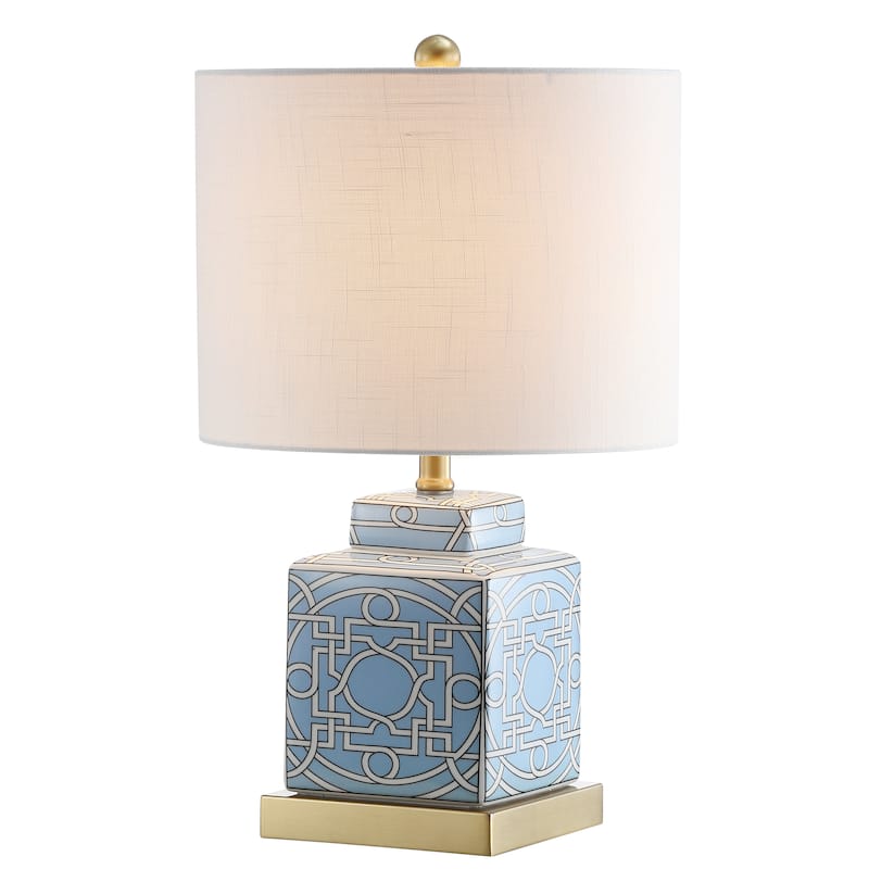 Stockholm 22" Ceramic/Metal Ginger Jar LED Table Lamp, by JONATHAN Y