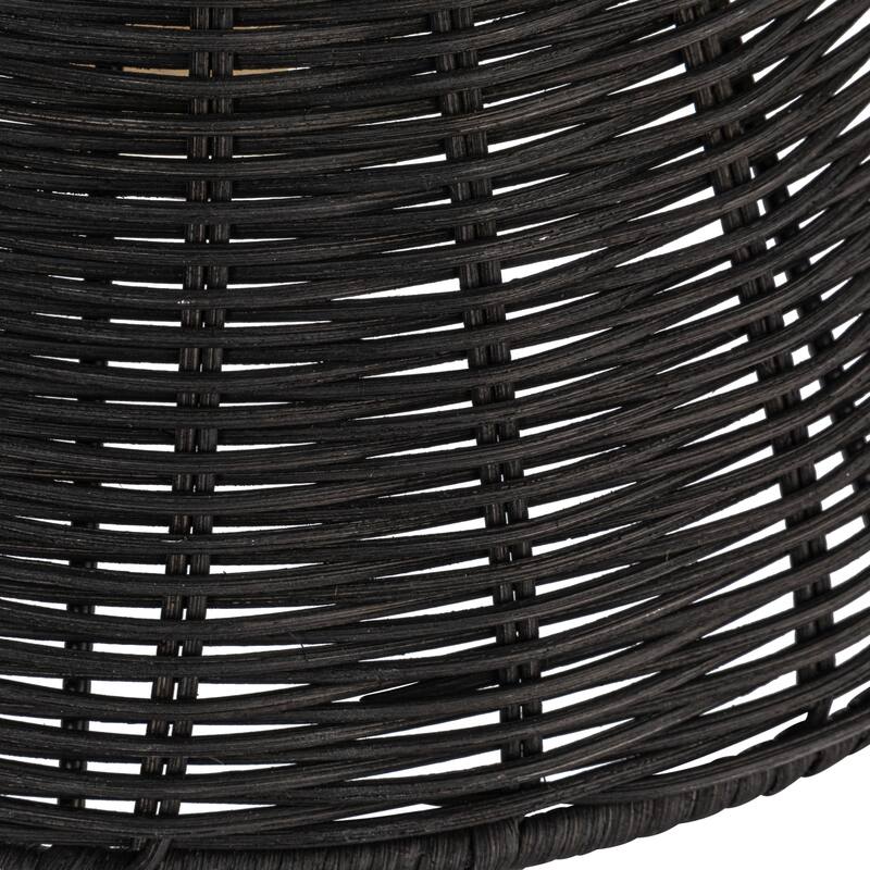Adjustable Wall Sconce with Rattan Shade