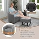 preview thumbnail 24 of 25, Costway Swivel Barrel Chair with Ottoman Footrest Curved Backrest & - See Details