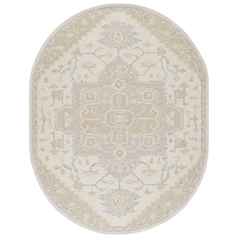 SAFAVIEH Handmade Micro-Loop Gulseven Medallion Wool Rug