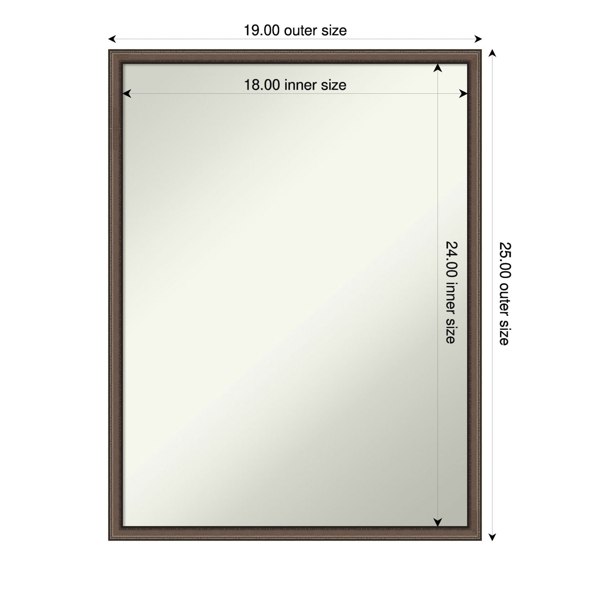 Cordelia Thin Non-Beveled Wood Framed Wall Mirror