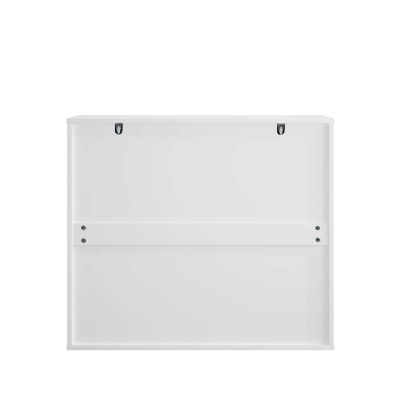 Anmytek White Storage Cabinet Double Door,Coffee Bar Cabinet with Adjustable Shelves