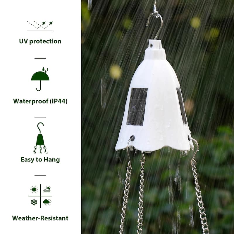 Baimuru 30-inch Height Solar Lighted Hanging Plastic Planter by Havenside Home