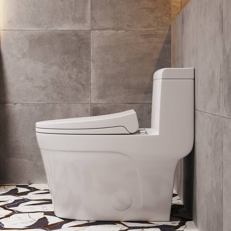 Cannes One-Piece Elongated Toilet Vortex Dual-Flush 1.1/1.6 gpf