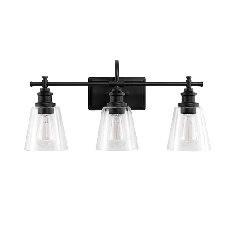 KAWOTI 3 Light Bathroom Vanity Light with Glass Shades