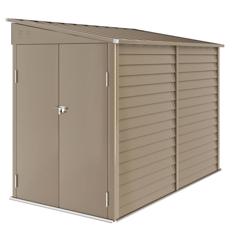 Outdoor Garden Shed With Double Doors Steel Frame And Ventilation