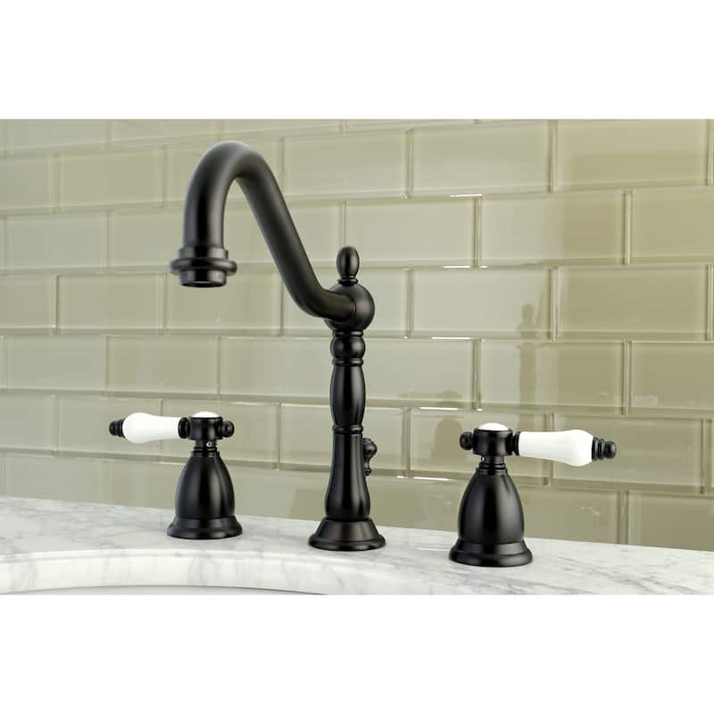 Kingston Brass Victorian Porcelain Widespread Bathroom Faucet