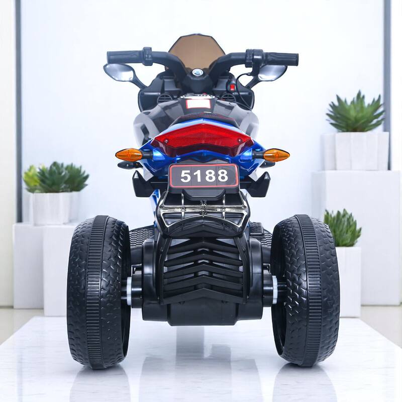 12V Kids Electric Ride-On Motorcycle with Manual Throttle, LED Wheel Lights, Bluetooth Music- Battery Powered Motorbike