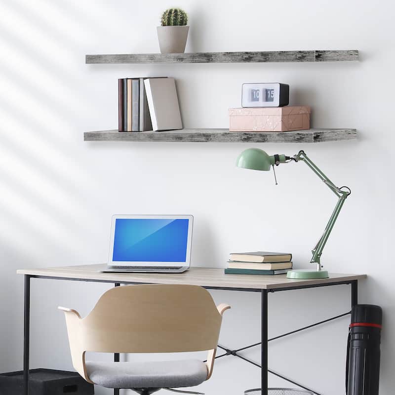 Sorbus Floating Shelves for Wall, 2 Extra Long Wall Mounted Floating Shelves - 9.25"L X 47” W X 1.5” H