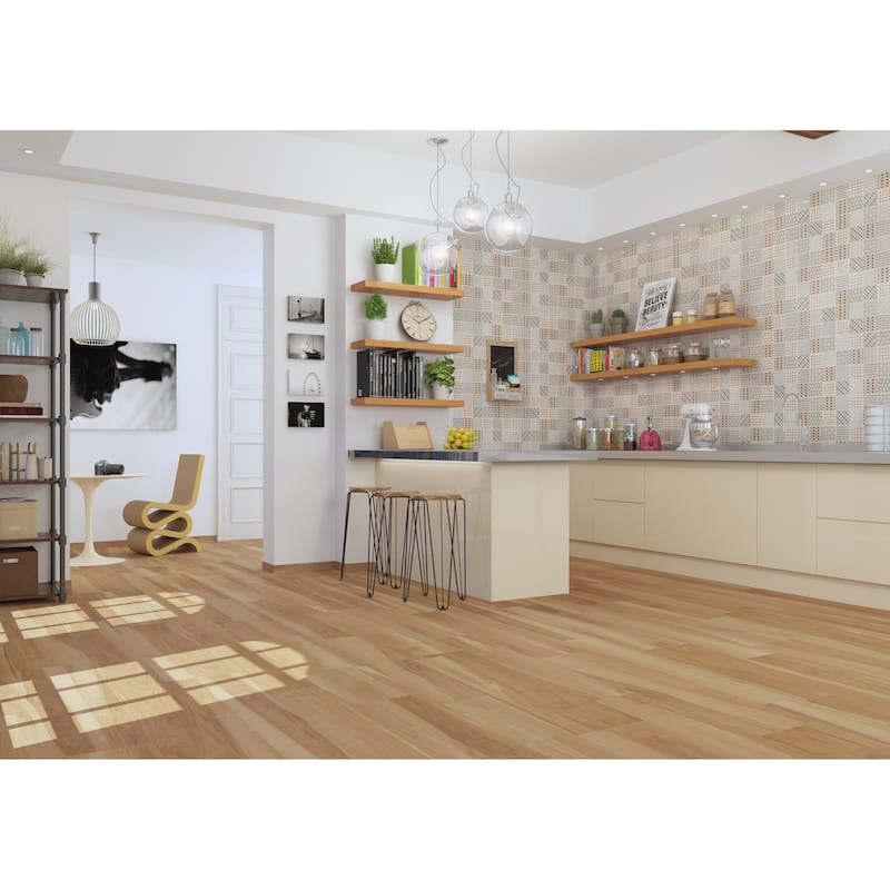 Industry Tile 8x48 Alberone Miele Wood Look Porcelain Tile